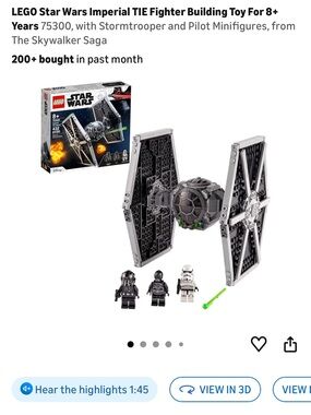 Star Wars TIE Fighter Building Set - Black and Gray